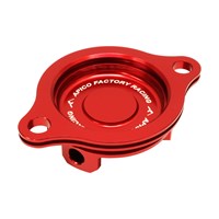 OIL FILTER COVER HONDA CRF250R 04-09,  CRF250X 04-19 RED